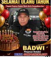 Badwi, Pimpinan Redaksi Berita-Compasnews.com, Rayakan Ulang Tahun ke-46, Priyo Pimpinan Redaksi Sampaikan ucapan dandoa
