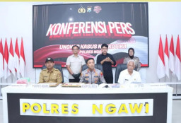 Polres Ngawi Amankan Dua Tersangka Pengedar Narkoba, 223,842 Gram Sabu Disita