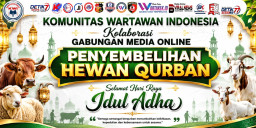 Komunitas Wartawan Indonesia Berkolaborasi dengan Gabungan Media Online Gelar Penyembelihan Hewan Qurban