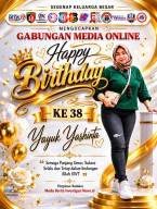 Segenap Keluarga Besar Media Online Ucapkan Selamat Ulang Tahun Ke-38 untuk Yayuk Yashinta