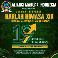 ALIANSI MADURA INDONESIA (AMI) Ucapkan Selamat dan Sukses Harlah ke-19 HIMASA Surabaya
