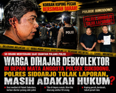 *Warga Dihajar Debt Collector di Depan Mata Anggota Polsek Sukodono, Korban Mengaku Laporannya Ditolak Polres, Masih Ada