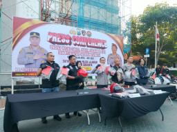 Polrestabes Surabaya Ungkap 163 Kasus Kejahatan Jalanan, 192 Tersangka Diamankan