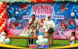 Baihaki Akbar Rayakan Ulang Tahun Ke-5 Salsabila Balqis Akbar di Mikutopia Kota Batu