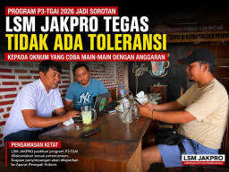 Program P3-TGAI 2026 Jadi Sorotan, LSM JAKPRO Tegaskan Tidak Ada Toleransi bagi Oknum yang Bermain dengan Anggaran