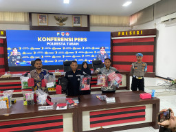 Polresta Tuban Ungkap Dua Kasus Kriminal dan Empat Kasus Narkoba, Enam Tersangka Diamankan