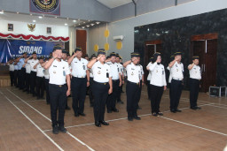 Lapas Kelas I Madiun Ikuti Apel Bersama Kemenko Kumham Imipas, Perkuat Disiplin Kerja dan Semangat Menyambut HUT ke-81 R
