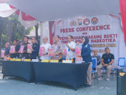 Polrestabes Surabaya Musnahkan Barang Bukti Narkotika dari 469 Perkara Restorative Justice, 663 Tersangka Terlibate