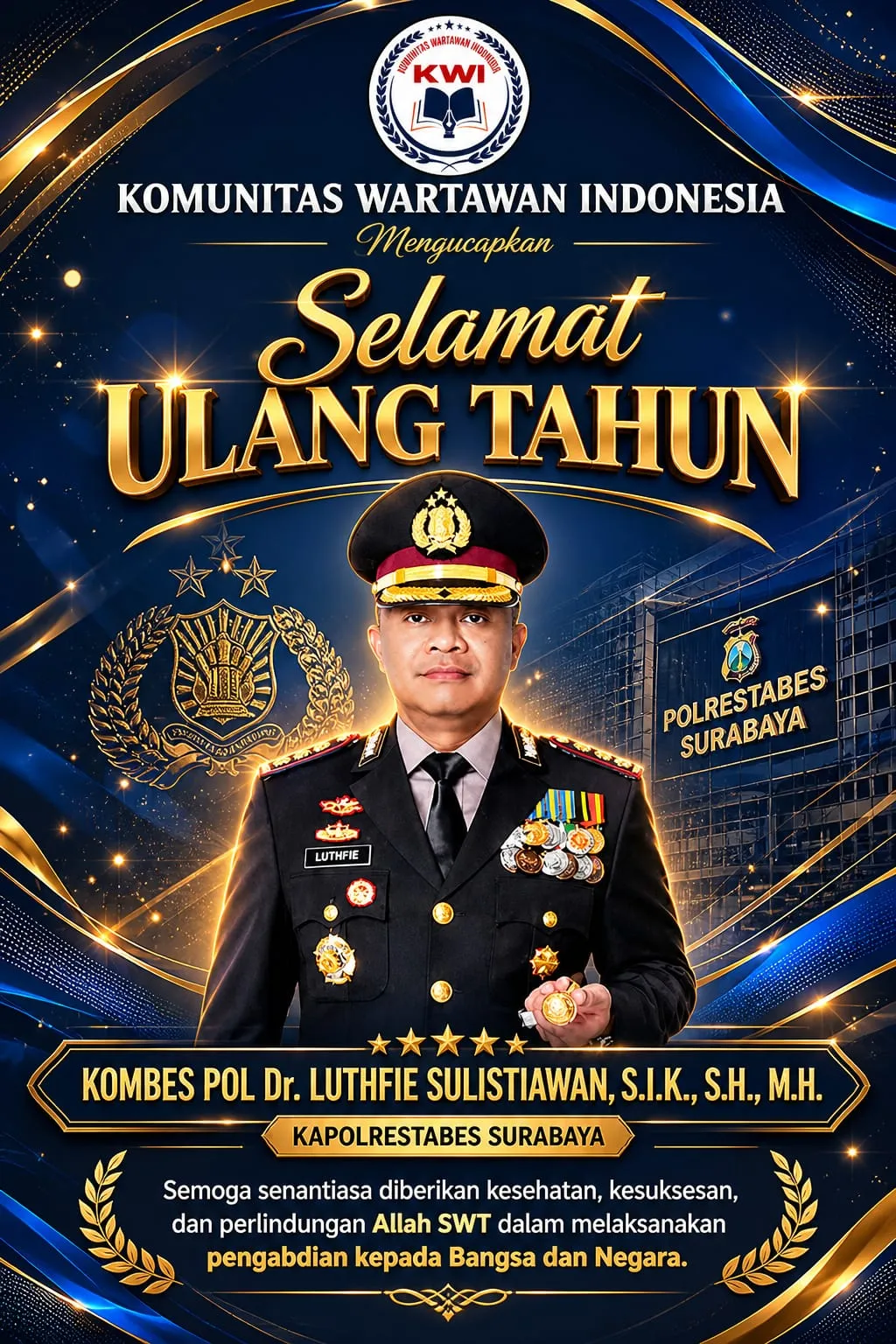 KWI Ucapkan Selamat Ulang Tahun ke-50 kepada Kapolrestabes Surabaya