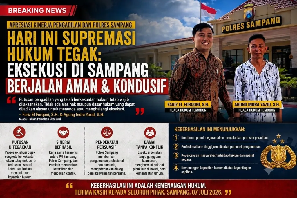 Eksekusi Berjalan Lancar, Kuasa Hukum: Hari Ini Supremasi Hukum Benar-Benar Ditegakkan.