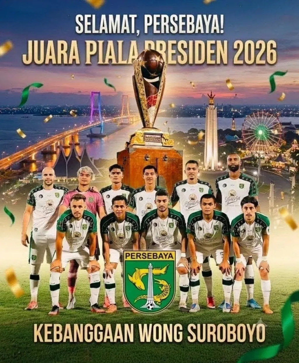 Persebaya Surabaya Juara Piala Presiden 2026 Usai Taklukkan Persib Bandung Lewat Adu Penalti