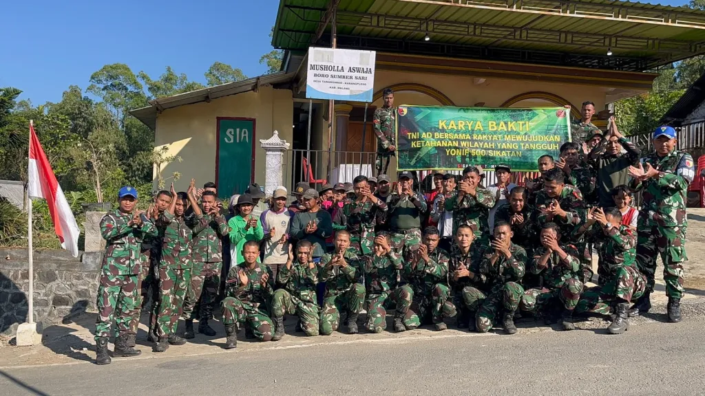 Bhakti Sosial dan Karya Bakti Yonif 500/Sikatan Libatkan 230 Personel di Desa Tawangargo