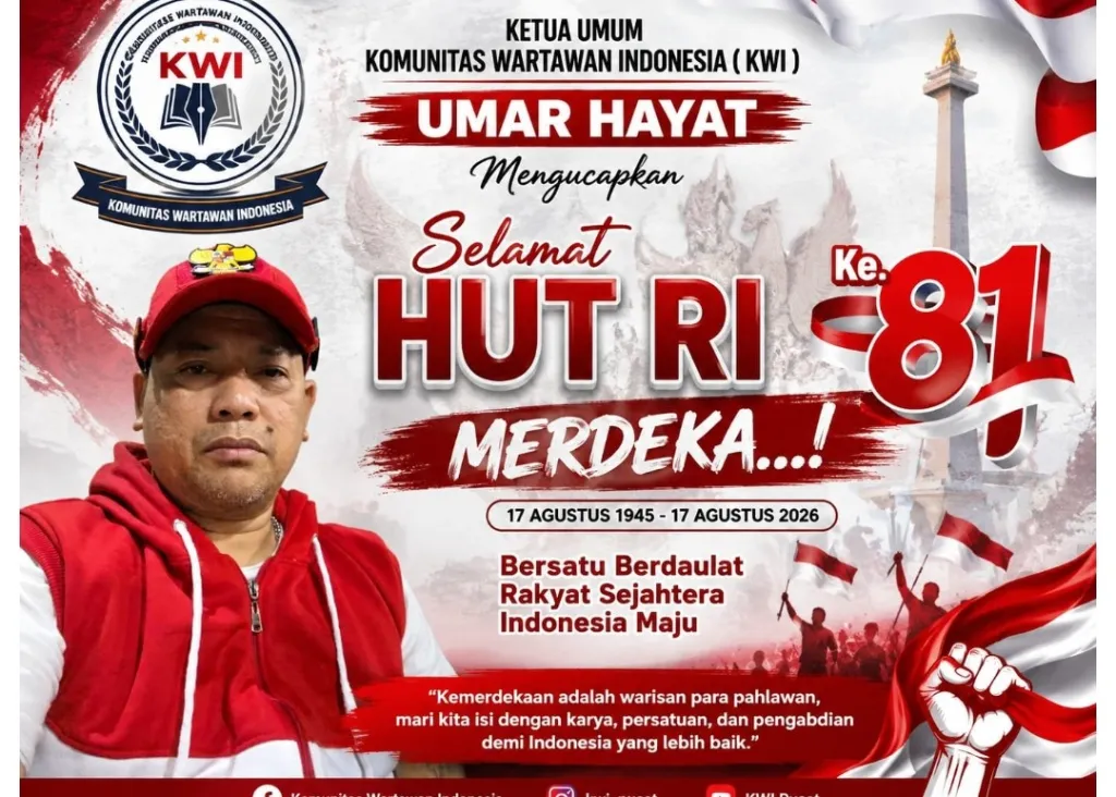 Ketua Umum KWI Umar Hayat Sampaikan Ucapan HUT Kemerdekaan RI ke-81 Merdeka, Bersatu dan Berdaulat