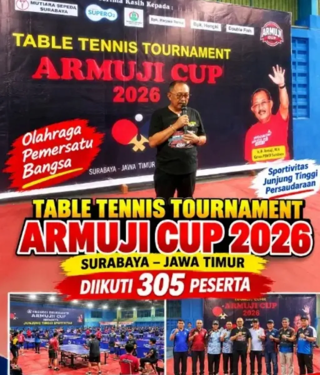 Armuji Cup 2026 Panaskan Persaingan Tenis Meja, Semifinal dan Final Digelar Hingga 21 Poin