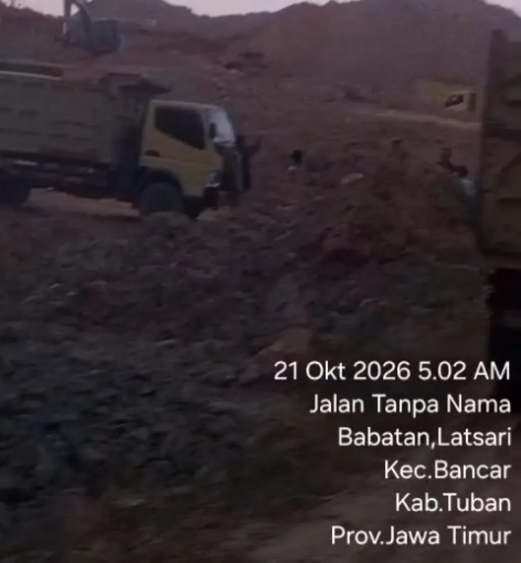 Lapor Kapolda Jatim aktivitas tambang pasir silika di wilayah Tegal jiwo- Desa Lacari kec bancar kab Tuban Publik Desak