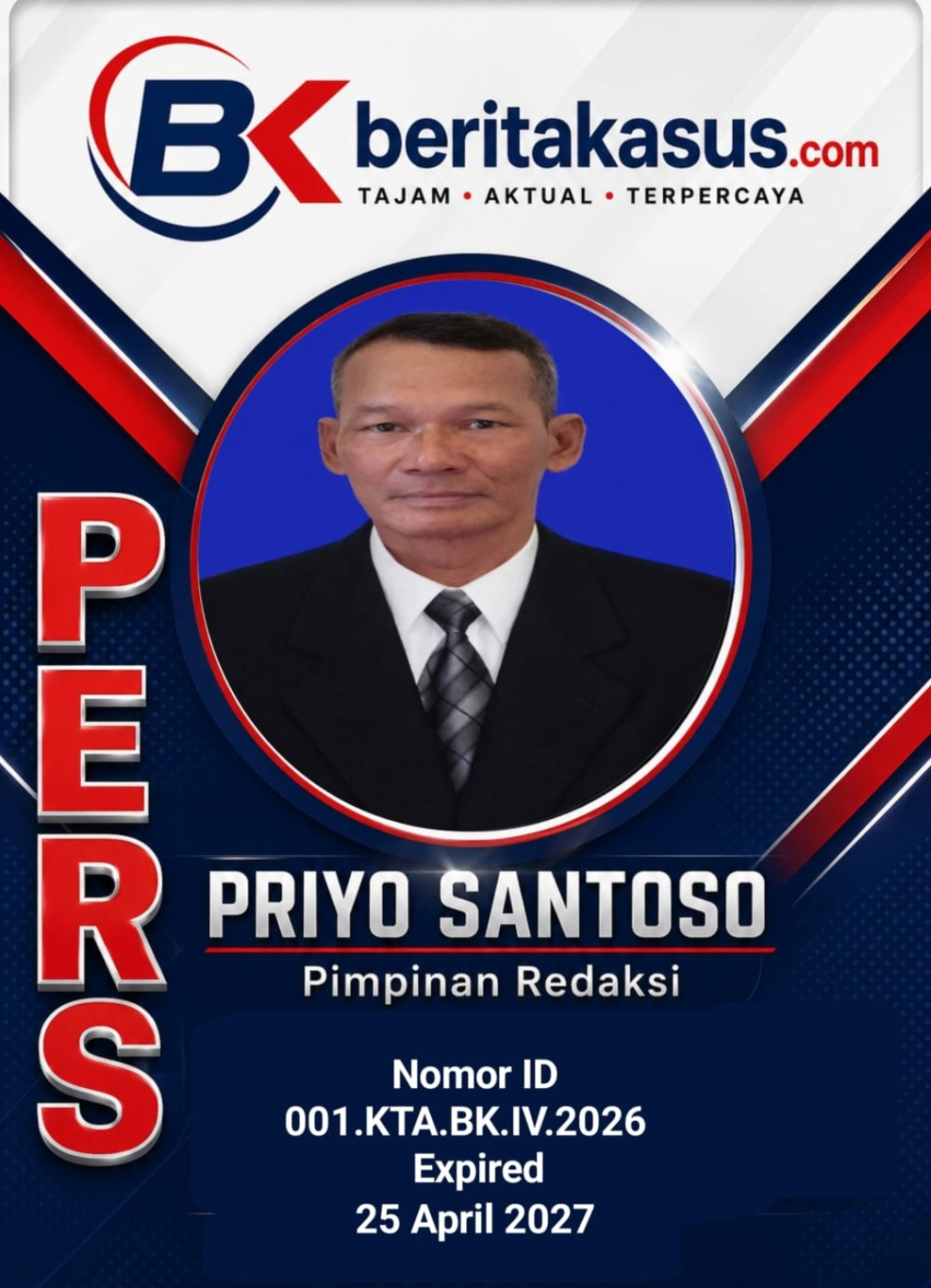 Ucapan Syukur atas Kepercayaan Menjadi Pimpinan Redaksi Beritakasus.com