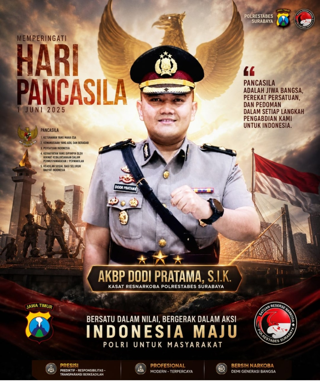 Kasat Resnarkoba Polrestabes Surabaya: Nilai-Nilai Pancasila Benteng Utama Melawan Narkoba