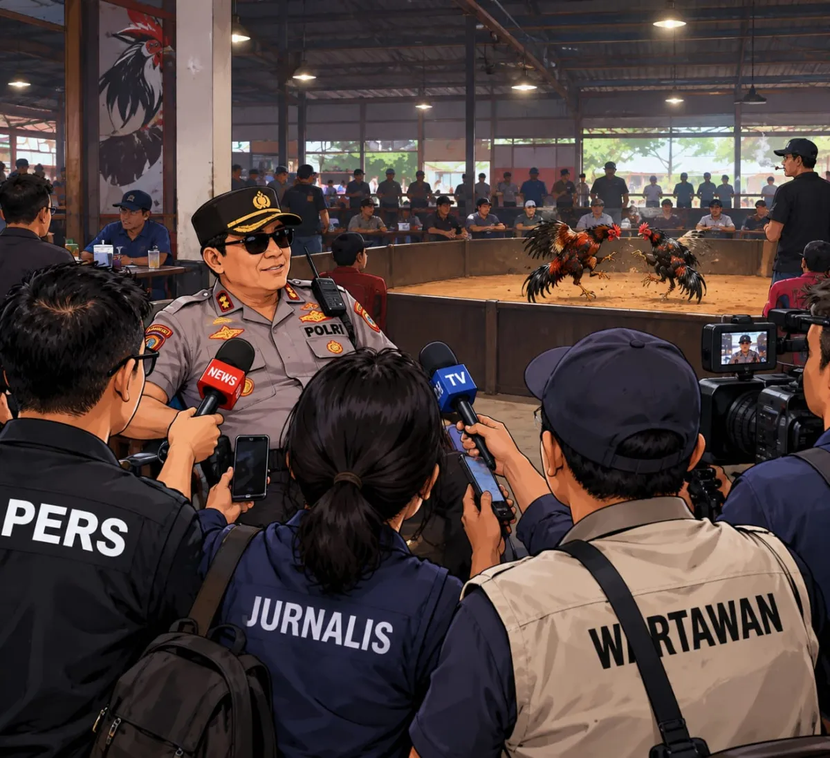 Polresta Sidoarjo Disorot, Dugaan Tebang Pilih Penindakan Sabung Ayam di Candi Dipertanyakan