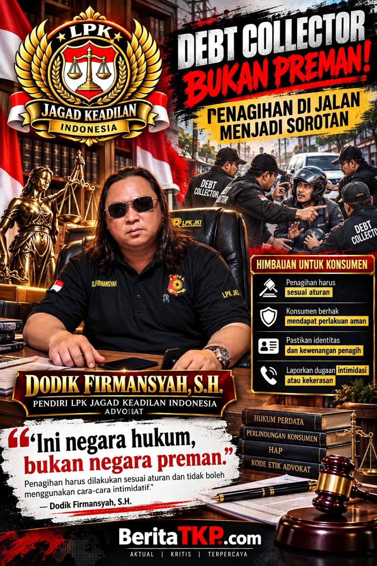 LPK JKI Soroti Penagihan Debt Collector di Jalan, Dodik Firmansyah Konsumen Pahami Hak dan Jangan Terintimidasi