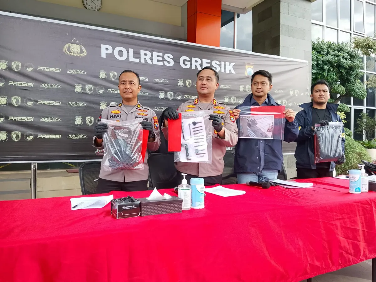 Kurang dari Sehari, Polres Gresik Ungkap Curanmor, Dua Terduga Pelaku Residivis Diamankan