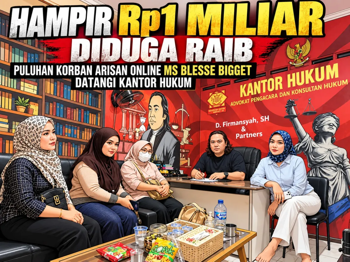 Uang  Arisan Tak Kunjung  Cair, Puluhan Peserta Klaim Rugi Hampir Rp1 MILIAR! MS Blesse Bigget Bakal Disomasi